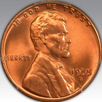 1955-S 1C Lincoln MS 66 RD