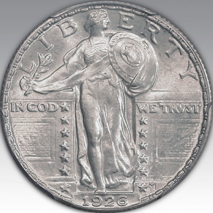 1926 25C Standing Liberty, MS 66 FH