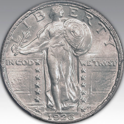 1926 25C Standing Liberty, MS 66 FH