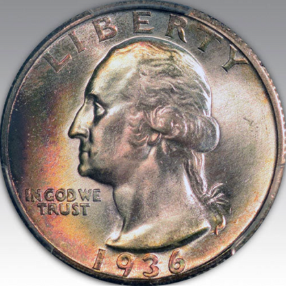 1936-S 25C Washington Quarter MS 67+