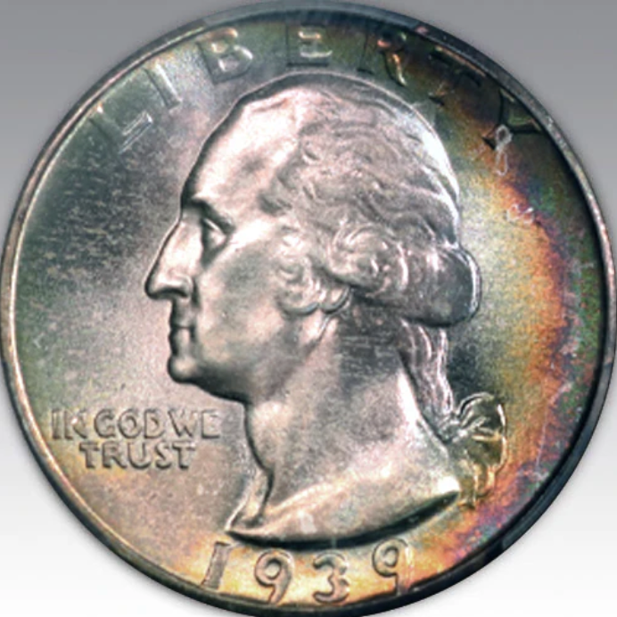 1939 25C Washington Quarter MS 67+
