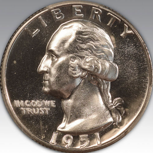 1951 25C Washington Quarter PR 67