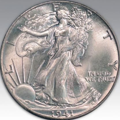 1941 50C Walking Liberty Half Dollar MS 65