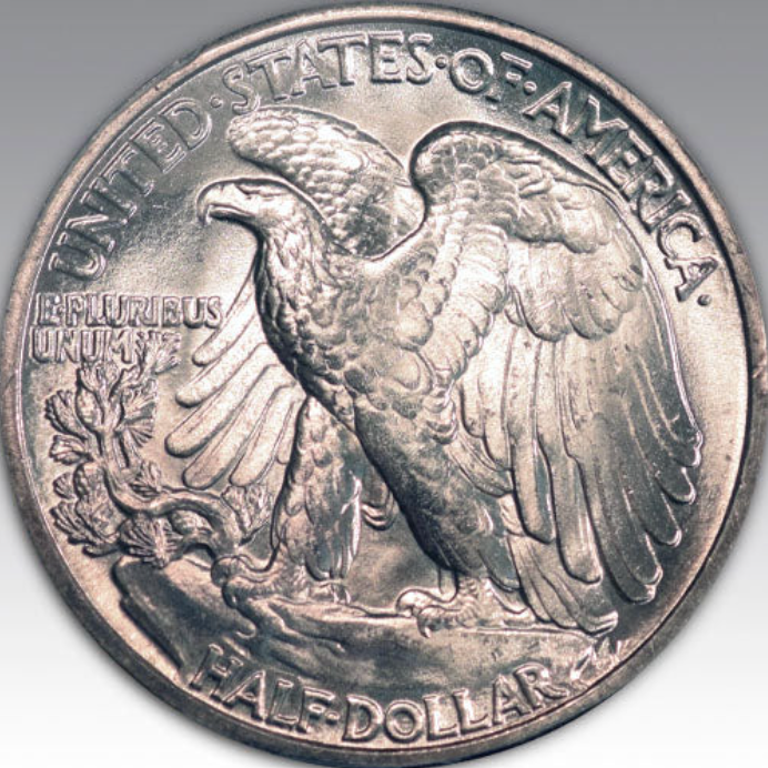 1942 50C Walking Liberty Half Dollar MS 66