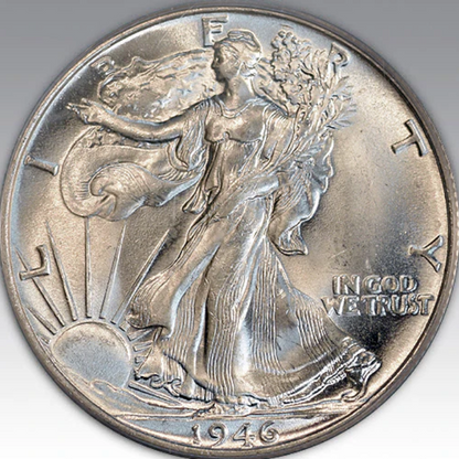 1946 50C Walking Liberty Half Dollar MS 65