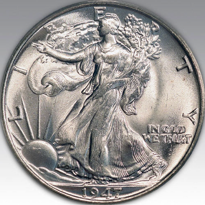 1947 50C Walking Liberty Half Dollar MS 65
