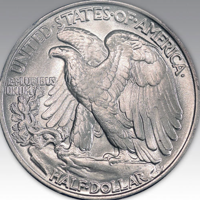 1947 50C Walking Liberty Half Dollar MS 66