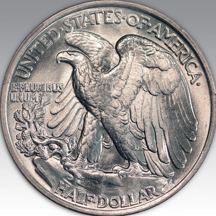 1921 50C Walking Liberty Half Dollar MS 65
