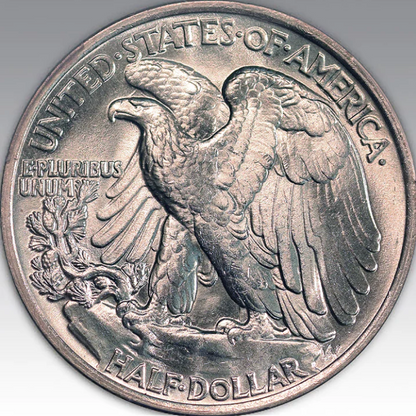 1921 50C Walking Liberty Half Dollar MS 65