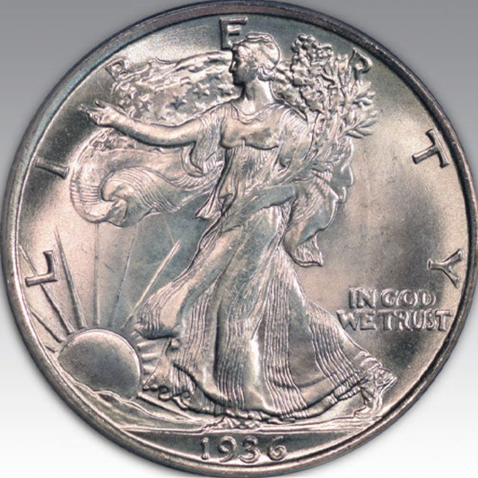 1936 50C Walking Liberty Half Dollar MS 65