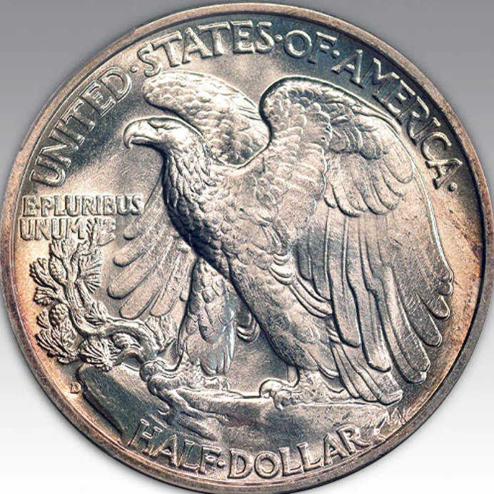 1938-D 50C Walking Liberty Half Dollar MS 67+