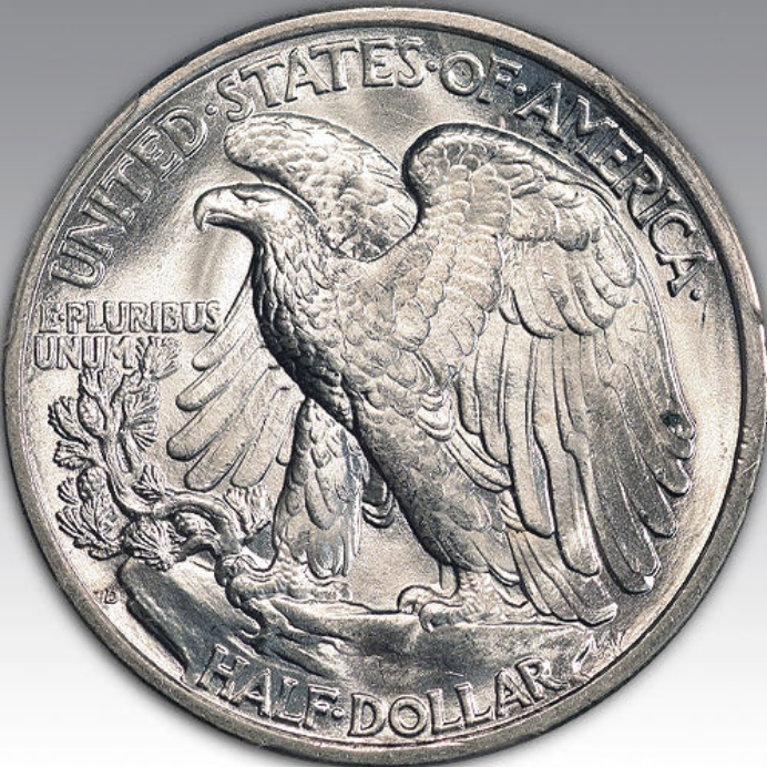 1936-D 50C Walking Liberty Half Dollar MS 65