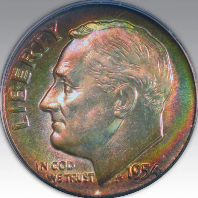 1954-D 10C Roosevelt Dime MS 64