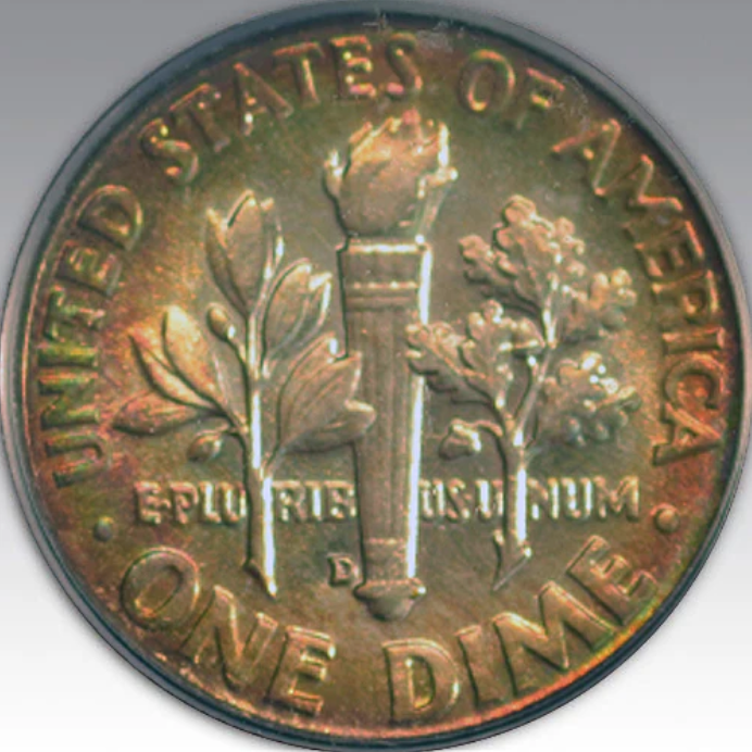 1954-D 10C Roosevelt Dime MS 64